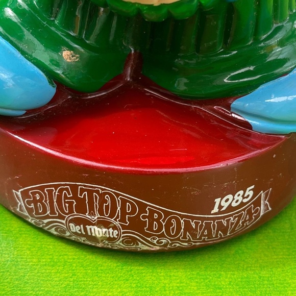 Vintage 1985 Del Monte Clown Coin Bank Big Top Bonanza 7" Never Used - Picture 6 of 11